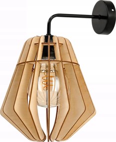 Fali lámpa fix egyenes Loft lámpabúra Gyémánt fa 1x E27