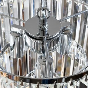 Brilagi - LED Kristály csillár láncon MOZART 4xE14/40W/230V fényezett króm