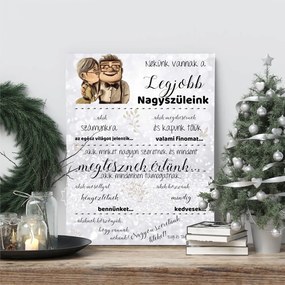 INSPIO Ajándék nagyszülőknek - Szeretetnyilvánító tábla nagymamának és nagypapának karácsonyra. Ingyenes szállítás.