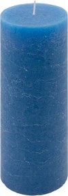 Rusztikus gyertya készlet 20 cm Ø 7,5 cm 4 db kék