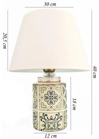 Asztali lámpa RAMZES 1xE27/40W/230V fehér