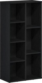 vidaXL fekete tölgy szerelt fa könyvespolc 50x25x104 cm