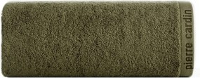 Pierre Cardin törölköző 70x140 Evi olivazöld prémium pamut 430gr