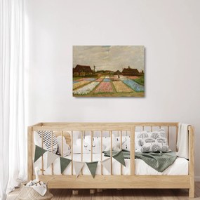 Üveg kép - Vincent van Gogh, Flower Beds in Holland, reprodukciók (70x50 cm)