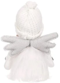 Karácsonyi dekoráció Angyal szívvel, magasság 41cm, fehér