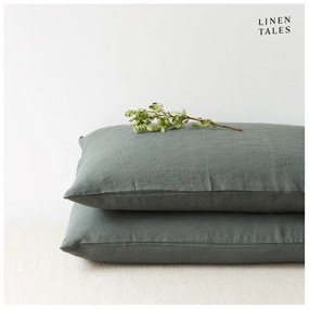 Len párnahuzat 40x60 cm Forest Green – Linen Tales