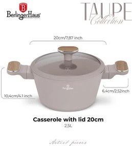 BerlingerHaus Lábas fedővel (2,6 L) Taupe Collection BH/8338