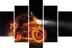 Kép - Motoros lángokkal (150x105 cm)