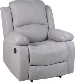 Pihentető fekvőszék, világos szürke szövet, ASKOY NEW