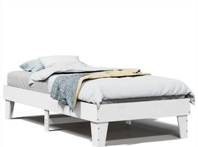 vidaXL fehér tömör fenyőfa ágy matrac nélkül 100 x 200 cm