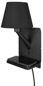 Matt fekete fali lámpa Comfort – Trio