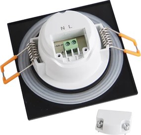 6 darabos modern süllyesztett spotlámpa szett fekete LED-del, 3 lépésben dimmelhető IP65 - Simply