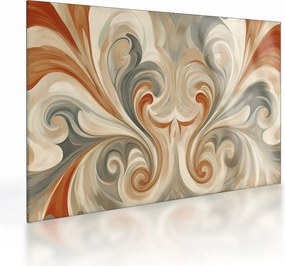 Üveg kép - Örvények földszínekkel (70x50 cm)