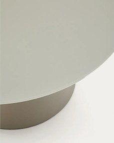 Világosszürke kerek dohányzóasztal üveg asztallappal ø 80 cm Wilshire – Kave Home