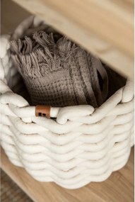 Textil tárolókosár ø 21x17 cm Peach Skin Round S – Bigso