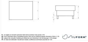 Sötétszürke lábtartó Simon – Miuform