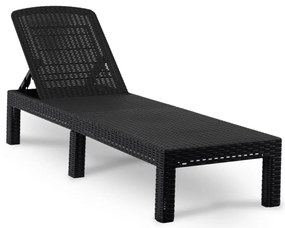 Műrattan napozóágy Fekete Színben. ARIZONA