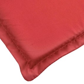 piros oxford szövet napozóágy párna 186 x 58 x 3 cm