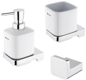 NIMCO MA készlet-31K-26 - Szappan adagoló, fogkefe állvány és fali kampó MAYA