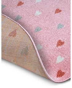 Rózsaszín gyerek szőnyeg ø 100 cm Little Hearts – Hanse Home
