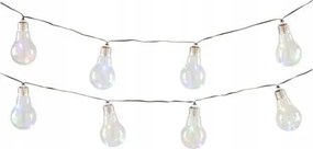 Fényfüzér 15 lámpa napelemes Bulb Led 4,8m szürkület érzékelő fénylánc