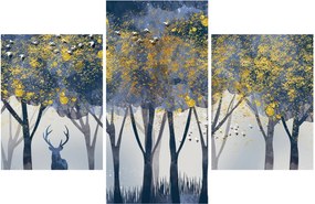 Kép egy szarvasról az erdőben (90x60 cm)
