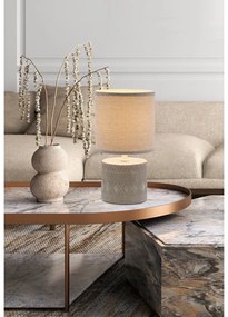 Szürke asztali lámpa textil búrával (magasság 26 cm) Dina – Candellux Lighting