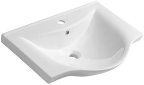 Aqualine Zara mosdótál 64.5x46 cm félkör alakú klasszikus-beépíthető fehér 10065