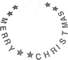 Silver Stars karácsonyi girland felirattal - Rex London