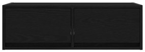 fekete tölgy színű szerelt fa TV-szekrény 80x31x25,5 cm