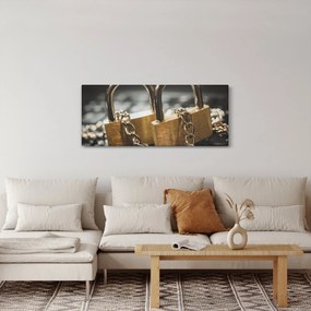Két zár képe (120x50 cm)