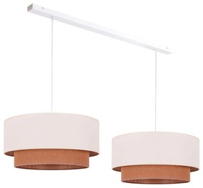 Duolla - Csillár zsinóron BOHO 2xE27/15W/230V bézs/barna