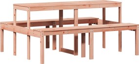 vidaXL tömör duglászfenyő piknik asztal 160 x 134 x 75 cm