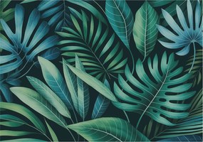 Stílusos Dekoratív Fotótapéta Trópusi levelek 208x146 Ragasztó