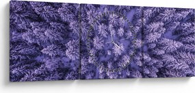 Havas fák képe (órával) (90x30 cm)