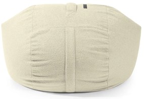 Krémszínű buklé babzsákfotel Roll 105 – SLOWDOWN