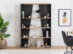 Regál Nidupe 1 (zafír tölgy + antracit + fekete) . Akció -20%. 1093059