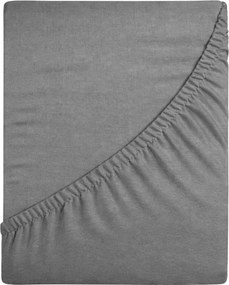 Jersey Gumis Lepedő 90x200 Vastag DeLux 155g Acél