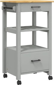 vidaXL MONZA tömör fenyőfa konyhai kocsi 48 x 40 x 88,5 cm