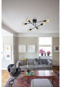 Cottex P7216SV - BATON felületre szerelhető csillár 6xE27/60W/230V fekete