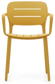 Sárga műanyag kerti szék Morella – Kave Home