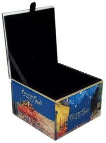 Van Gogh Kávéház éjjel üveg ékszertartó doboz - 10x7x10 cm