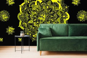 Öntapadó tapéta sárga Mandala