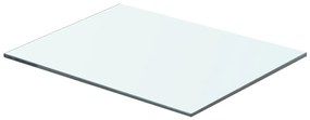 2 db átlátszó üveg paneles polc 40 x 25 cm