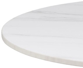 Fehér kerek dohányzóasztal kerámia asztallappal ø 60 cm Malta – Actona