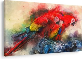 Vörös ara papagájok képe (90x60 cm)