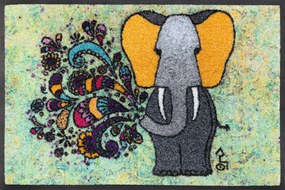 Boldog elefánt lábtörlő - 40*60 cm (Választható méretek: 40*60 cm)