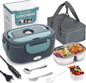 Fűthető uzsonnás doboz autóba és otthonra 60W 1.5L thermo táska