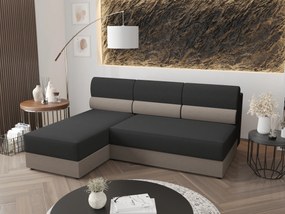 Sarok ülőgarnitúra Radiant L1 (fekete + szürke) (B). 1062196