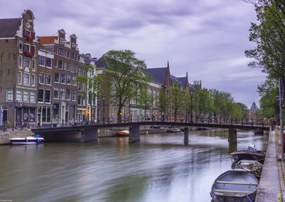 Poszter 42x29,7cm Csatorna Amszterdam városon keresztül 4, Assaf Frank